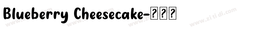 Blueberry Cheesecake字体转换